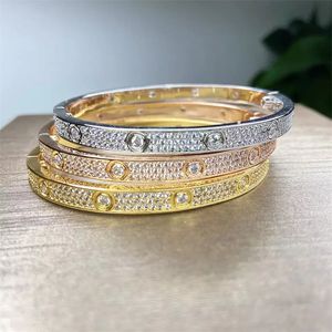 Herren-Armreif, Schraubarmband für Damen, Gold, Silber, Rose, Liebe, Designer-Armbänder, Luxus-Schmuck, klassische Titan-Stahl-Legierung, handgefertigte Armbänder, Armreifen, Geschenk für Damen