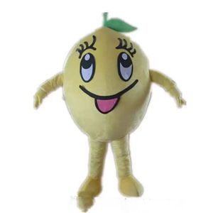 Fruit Party yellow lemon Mascot Costume Halloween Christmas Cartoon Character Outfits Suit Advertising Leaflets Clothings Carnival Unisex Adults Outfit