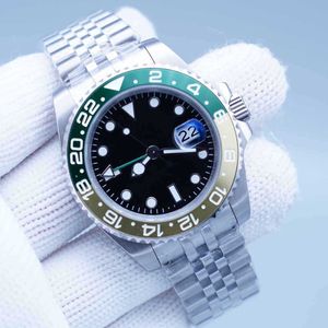 ST9 Super U1 Men Luxury Brand 3866 Assista a Movimento Automático 116710 GMT Cerâmica Sapphire Dial Mestre 2 Jubileu Bracelet Wristwatch Mens Watches