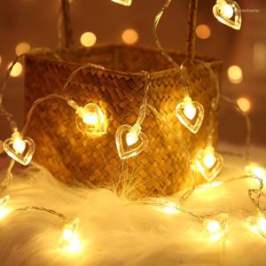 Strings Led Fairy String Lights for Party Holiday Garland Garland Dekoracje świąteczne domek na świeżym powietrzu Festoon Heart Light Wedding Str