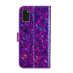 BLING Glitter Wallet Wallet Case Flip Stand Fodral för Samsung A10 A20 A30 A40 A50 A60 A70 A01 A11 A21 S A41 A51 A71-lock