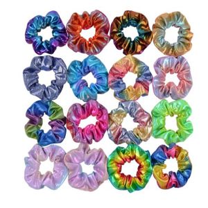 Glitter Lady Hair Scrunchies Ring Elastic Hair Bands Pure Color Bobble Sport Dance Velvet Soft Charming Scrunchie Hairband GC1369