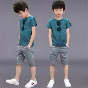 Conjuntos de roupas de meninos adolescentes roupas de verão roupas casuais crianças agasalho para esporte terno crianças 6 8 9 10 12 anos 220620