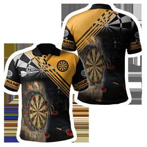 Tessffel Fashion Sports Darts Beer Club Games 3DPrint Summer Polo Shirts Streetwear Short Sheeves T Shirts Casual Clothing A1 220623