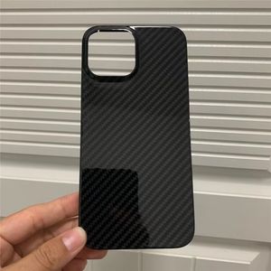 Custodie in aramide lucida ultrasottile in vera fibra di carbonio per iPhone 13 Pro Max 13 Cover Slim Armor