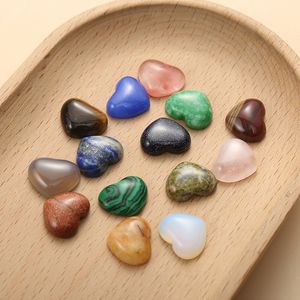 10mm Lover Heart Quartz Loose Crystal stone cabochons seven Chakras beads for jewelry making Healing Crystal wholesale