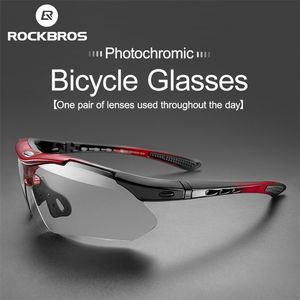 Rockbros pochromic ickling очки велосипедные велосипеды UV400 Спортивные очки Ультрасовая верховая езда MTB Солнцезащитные очки мужчины для рыбалки велосипедные оборудование 220629