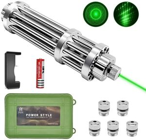 Caccia Laser ad alta potenza verde Messa a fuoco regolabile Penna puntatore laser a fuoco 532nm da 500 a 10000 metri Gamma Lazer 017 220510