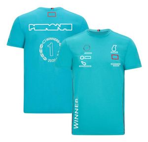 Męskie koszulki 2021 Niestandardowy samochód F1 okrągły szyję krótki rękawki T-shirt pod wspólne marki Summe wyścigowe Formuła 1 Fan Fan Fan Faning narzędzia plus wyścigi wyścigowe 84KK 84KK