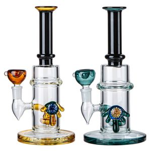 Neue Wasserpfeifen dickes Glas Bong berauschender Duschkopf Perc gerade Rohre Glas Dab Rig Wasserbongs Rohre 14 mm weibliches Gelenk Rauchen Bohrinseln