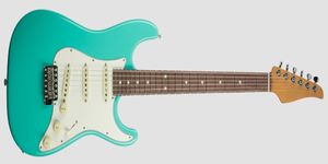 Chitarra elettrica Green Body con hardware cromato, manico in acero, personalizzabile