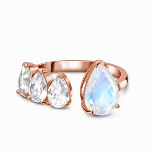 Niedliche Bling-Zirkon-Steine, verstellbare silberfarbene Ringe für Frauen, Hochzeit, Verlobung, Modeschmuck-Trend