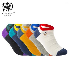 Herrstrumpor Spring Summer Men's Cotton Sport Sock Satchable Business Casual Brand Ankle Man Size EUR 40-44 MEN's Men'smen's