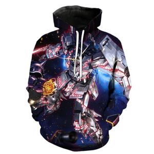 Men's Hoodies & Sweatshirts Gundam Print 3d Hoodie Men/Women Hip Hop Streetwear Long Sleeve Pullover Sweatshirt Winter Sportswear Oversized