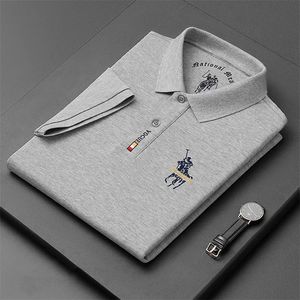 Moda Tasarımcı Markası Üst düzey Güney Kore% 100 Pamuk İşlemeli Polo Gömlek Eğlence Erkek Giyim Kısa Kollu T-Shirt 220524