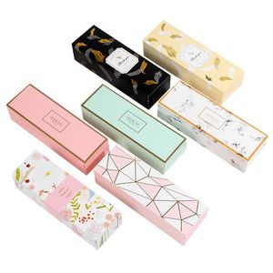 Gift Wrap 10pcs Bronzing Food Packaging Box Macaron Biscuit Dessert Wedding Birthday Party FavorsGift