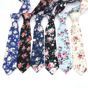 new top Floral ties Fashion Cotton Paisley Ties For Men Corbatas Slim Suits Vestidos Necktie Party Ties Vintage Printed sy222