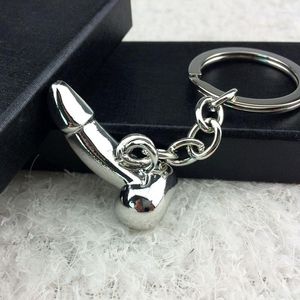 Keychains Keychain Male Genitalia Key Chain For Lovers Metal Sexy Dick Penis Keyring Individual Woman Gifts Man Car RingKeychains Fier22