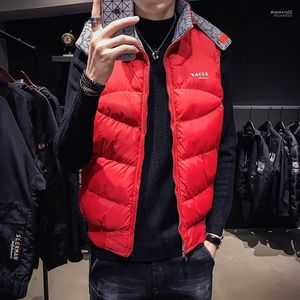 Gilet da uomo stile Autunno Inverno Giù Cotone Moda coreana Spalla uomo Gilet giacca ispessita bella allentata Stra22