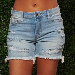 Artı Beden Kadınlar Yaz Günlük Denim Şort Kot Push Kısa Push Up Sısta İnce Cep Bermuda Şortları Kadınlar 220630