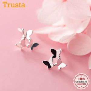 Stud Trustdavis Real 925 Sterling Silver Fashion Sweet Simple Inseto Butterfly Brincho para mulheres Partido de casamento S925 Presente DA1717STUD DALE22