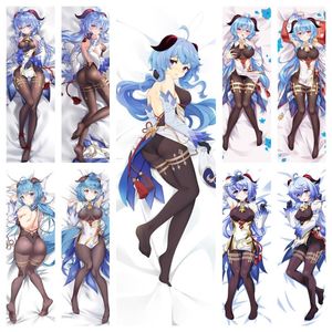 Yastık anime Dakimakura Oyunu Genshin Etkisi Ganyu Diy Özelleştirilmiş Yastık Kapağı Yastık Kılıfı Sarılma Vücut Kılıfı Ev Yatak Çekçisi