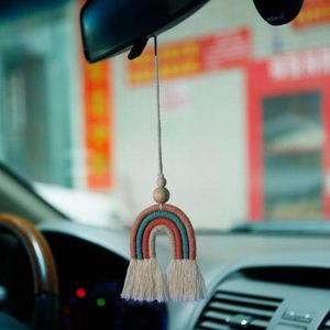 Interior Decorations Hand-woven Car Pendants European And American Retro Hanging Styling Pendant Accessories View Rear Mirror Bohemi A6k1Int