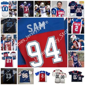 Benutzerdefiniertes CFL Montreal Alouettes-Trikot 89 Fabian Guerra 11 Kaion Julien-Grant 88 Kevin Kaya 87 Geno Lewis 1 Hergy Mayala 81 Rashaun Simonise Reggie White Jr. 9 Jake Wieneke