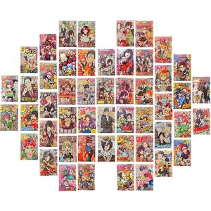 50PCs estetiska väggkollage Tryck Färgrik Anime Manga Panel Kit för pojkar Konsttryck Vardagsrum Sovrum Inredning W220425