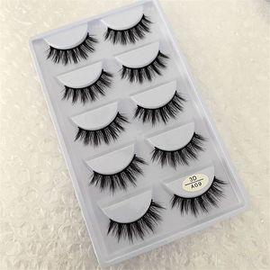 5 pair natural false eyelashes Extension light weight wholesale Faux Mink lashes daily Wispy Durable eyelash