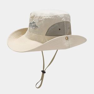 Wide Brim Hats Sun Spring Summer Big Outdoor Jungle Adventure Mountaineering Hat Sunshine Mesh Breathable Quick-drying Fisherman HatWide