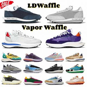 Designer Running Shoes VaporWaffle Mens Triple Black Light Grey Sesame Tour Yellow Cream White Villain Red Vapor Waffle Men Women Trainers Sneakers 36-45