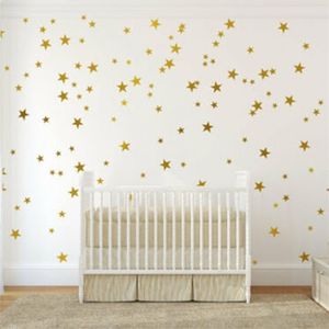 65 PCS Star Wall Sticker Boho Scanvinia Stars Polka Dot Space Wall Decal Kids Room Nursery Bedroom Vinyl Decor 220727