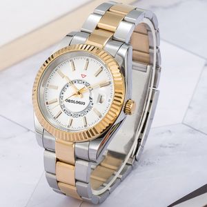 u1 Uhren Montre de Luxe Herren automatische mechanische Uhren 42 mm komplett aus Edelstahl Schwimmarmbanduhren Saphir leuchtender SKY-Kalender