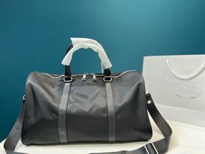 En kaliteli erkekler moda duffle çanta milano siyah naylon seyahat çantaları erkek omuz kayışı övgü ve patlama ile bagaj beyefendi iş kılıfları 45-25cm