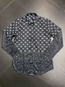 Camisas de grife de designer masculino Men manga longa Camisa de vestido de hip hop estilo de alta qualidade Tops de algodão 16331