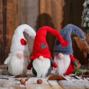 2022 La nuova decorazione natalizia in flanella fornisce la decorazione del vecchio bambola senza volto delle bambole Rudolph di peluche