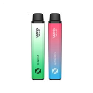 QK 2022 Vapes Mod 3500 퍼프 충전식 Vape 영국 가장 인기있는 Vaping 전자 담배 Tastefog Square Factory 도매