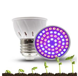 LED Grow Light Full Spectrum 36/54/72LEDS 2835 LEDチップ植物成長電球220V E27 MR16 GU10 Phytolamp for Plants Indoor