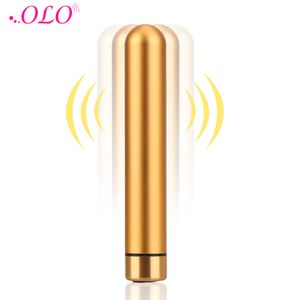 Olo 10 Frequency Gold/Silver Color Mini Bullet Vibrator Clitoris Stimulator Sexy Product
