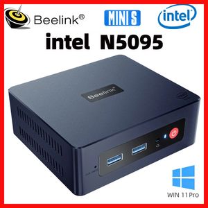 Beelink Mini S Windows 11 Mini PC Intel 11:e generationens Jasper Lake N5095 DDR4 8GB 256GB 128GB SSD Wifi BT 1000M LAN Desktop