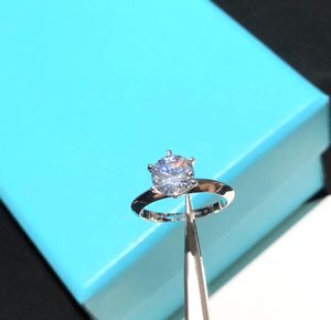 Pierścienie Zespół Claw Diamond Luksusowy projektant biżuterii miłosne miłośnicy Pierścień Pierścień Pierścień Kobiety Męskie Para moda weselna Święto Dziękczynienia dni Walentynkowe złoto srebrne różowe złoto