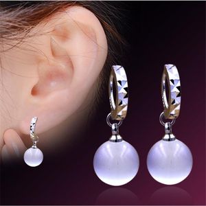 Dangle Chandelier Fashion Silver Earrings For Women Party Cute Ball Crystal Lever Back Earring Jewelry Girl Lady GiftDangle