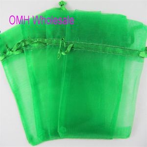 OMH whole x12cm color Pink green mixed nice chinese voile Christmas Wedding gift bag Organza Bags Jewlery Gift Pou268M