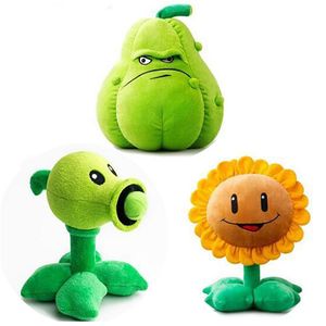 1pcs 30 см растений против зомби плюшевые игрушки Pvz Pea Snipler Sunflower Squash Squash Soft Pull Tock Doll для детских детских подарков 220526