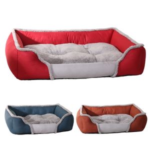 Cama de cães de estimação para cães grandes laváveis ​​Camas de gato de cachorro lavável tapetes de cachorro impermeabilizados Kennel Kennel Autumn/Winter quente cães macios ninho 201225