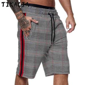 Męskie letnie spodenki rozmiar paski w paski szorty mody mężczyźni mężczyźni sznur swobodne szorty letnie spodnie marka wysokiej jakości poliester 210322