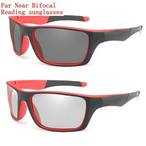 Óculos de sol ao ar livre vintage oversized esportes multifocal óculos de leitura transition pochromic bifocal leitor para homens mulheres nxóculos de sol