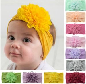 Banda de bandagem de cabelos infantis Banda para a cabeça Turbano Bow Children Kids Kidswear Acessórios para meninas Flor Floral Solid Solid Elastic Bands