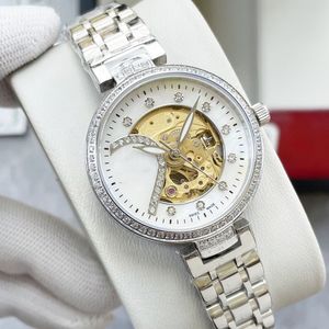 Moda mechaniczna damska zegarek 32 mm ceramiczny stal łańcucha szafirowe lustro luster